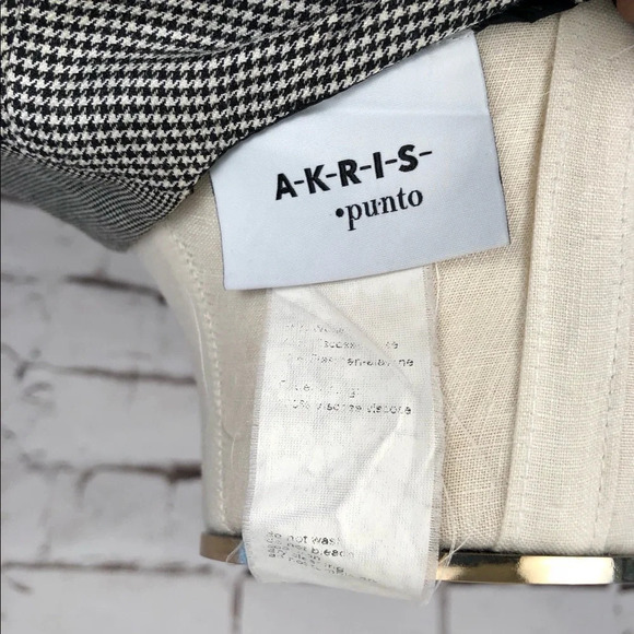 Akris Punto Houndstooth Gray‎ Wool Belted Dress - Picture 8 of 8